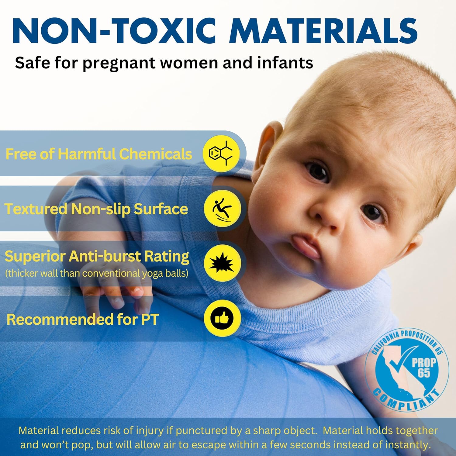 ProBody Pilates Exercise Ball - Multiple Sizes Gym Grade Balance Ball for Fitness, Yoga, Workout, Pregnancy & Physical Therapy